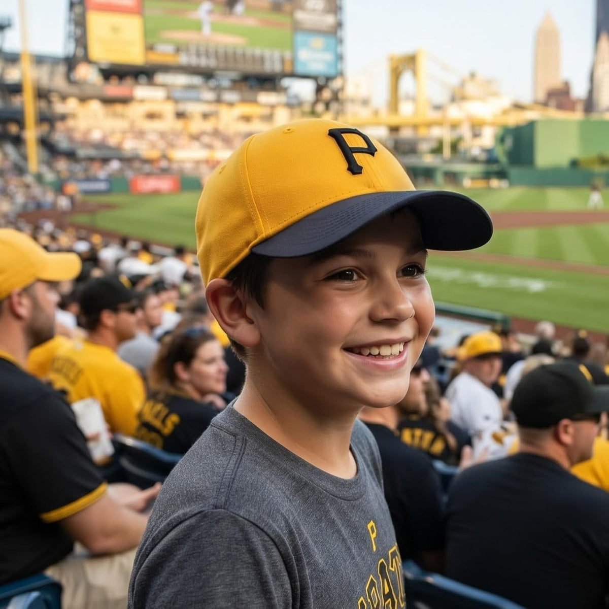 Pittsburgh Pirates Youth Two-Tone MVP Hat 'P' Logo Cap for Boys and Girls