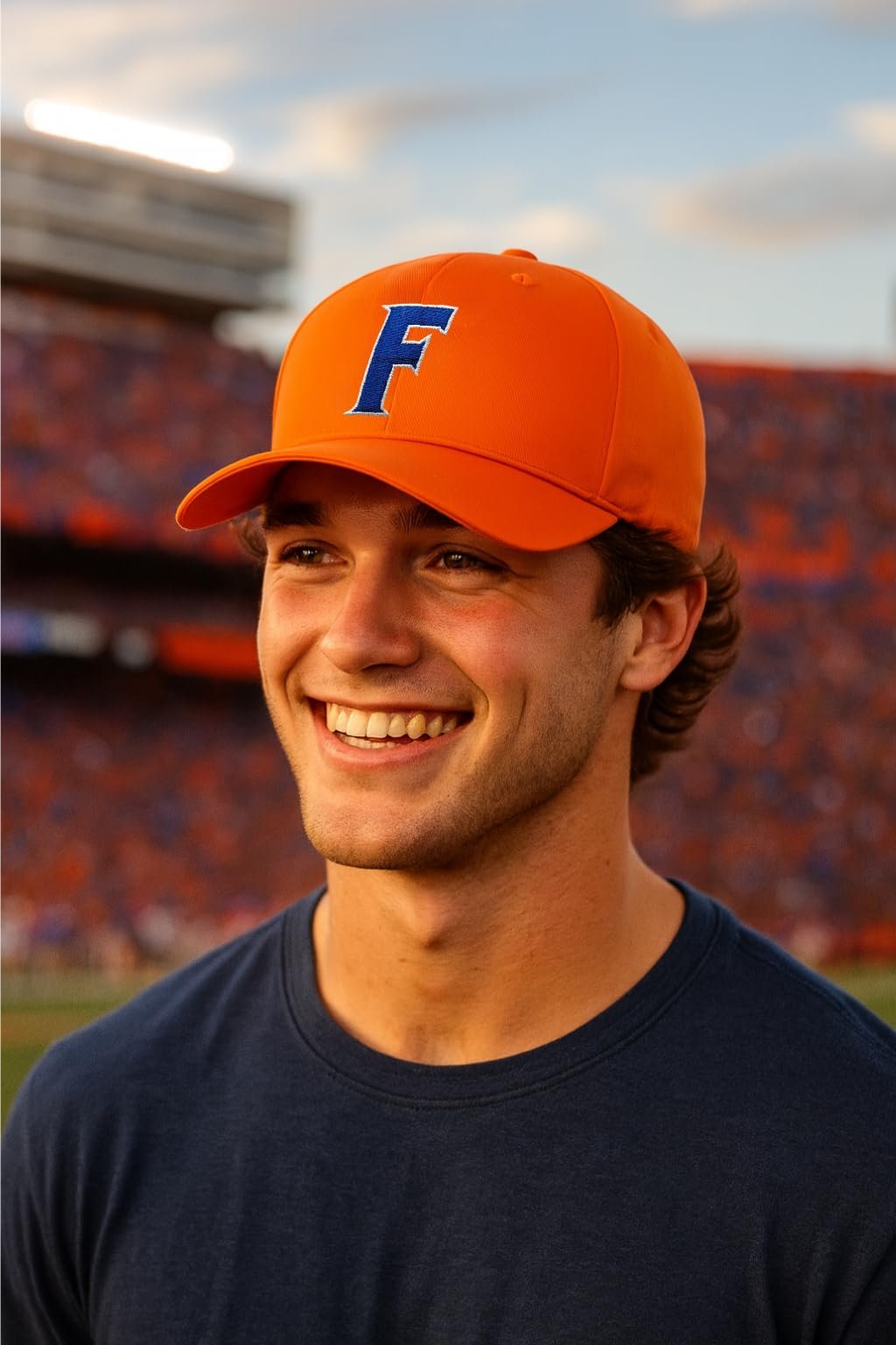 Officially Licensed University Florida Gators Hat Classic Relaxed Fit Adjustable Gators Blue/Orange Primary Team Logo Sports Baseball Cap