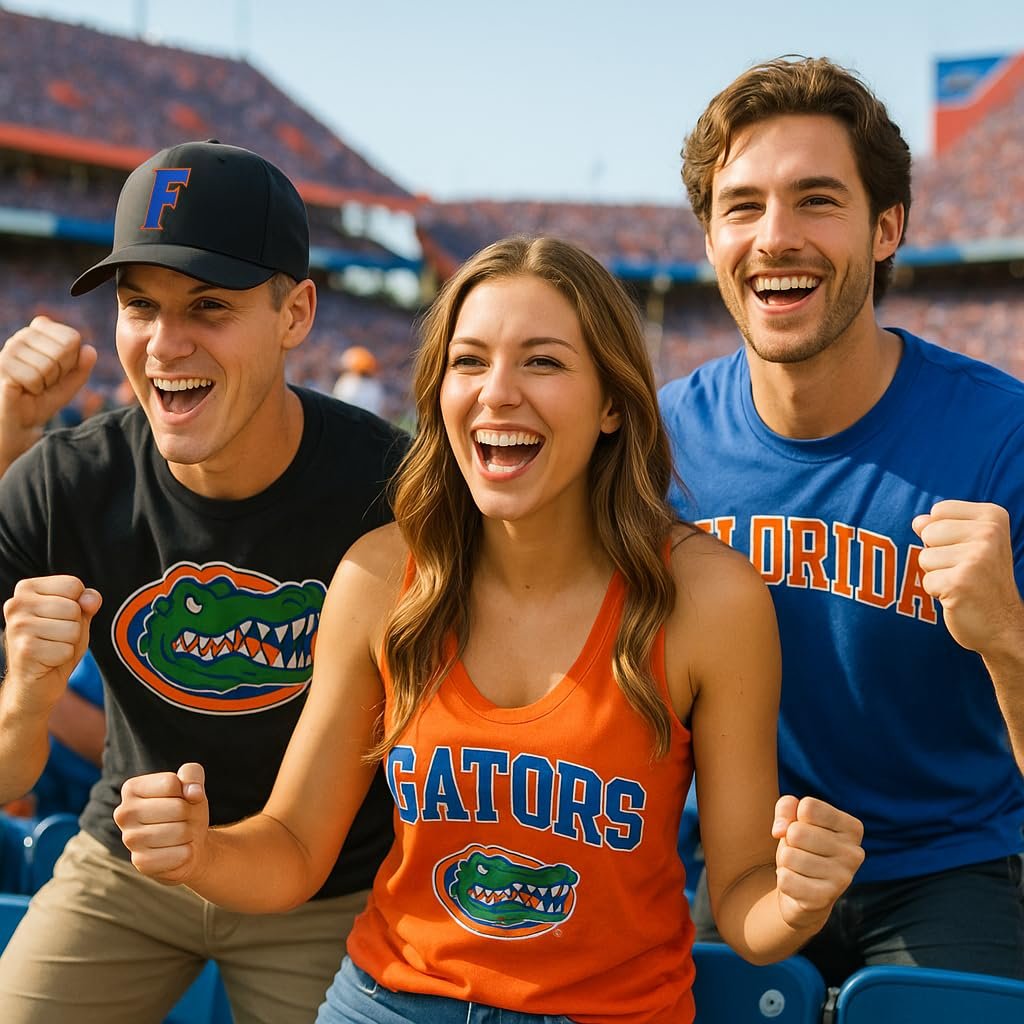 Officially Licensed University Florida Gators Baseball Hat Classic Edition Black MVP Adjustable Embroidered Team Logo Snapback Sports Ball Cap