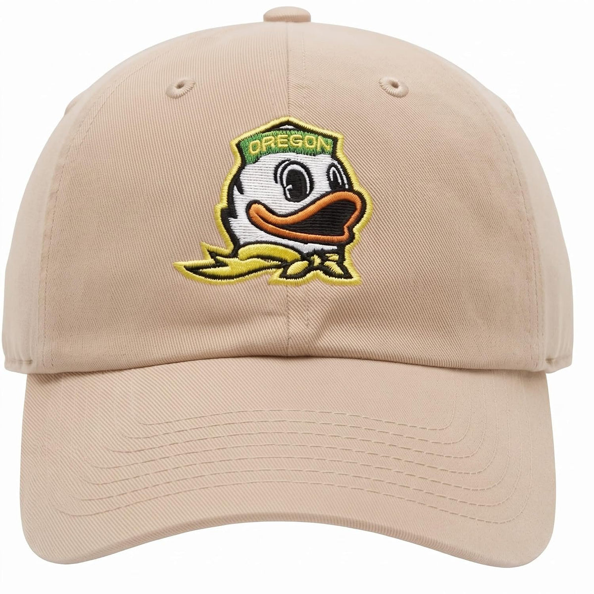 Oregon Ducks Relaxed Fit Beige Hat with Multicolor Logo Adjustable Cap