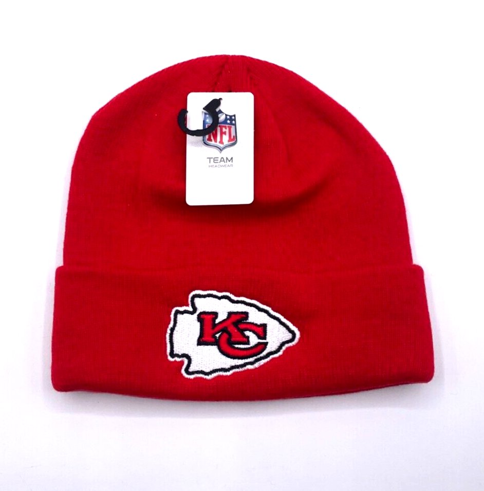 Kansas City Chiefs Beanie Knit Hat MVP Authentic NFL Football Team Red Cap New