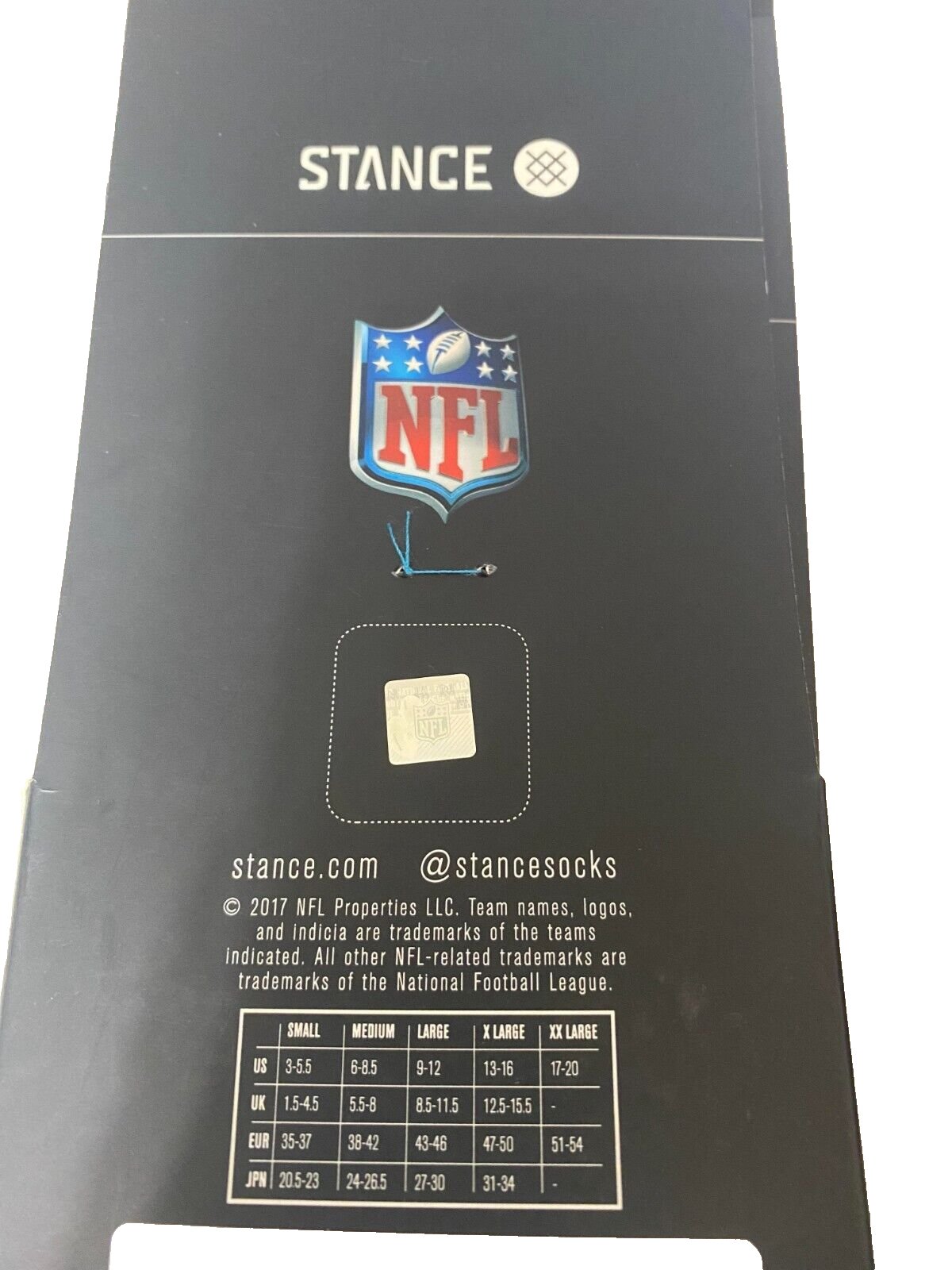 New York Giants Large Crew Socks Authentic NFL Football Team NY Logo New