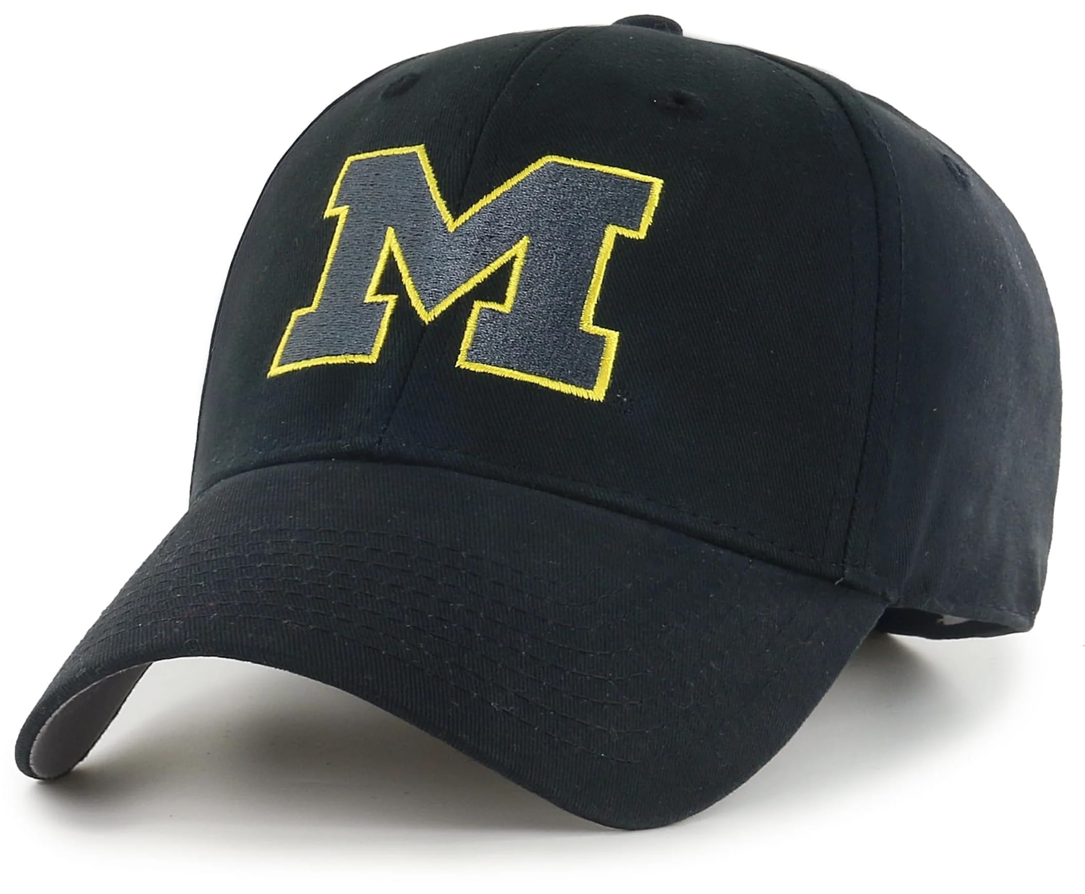 Officially Licensed Michigan University Black MVP Hat Classic Team Logo Adjustable Structured Cap Multicolor