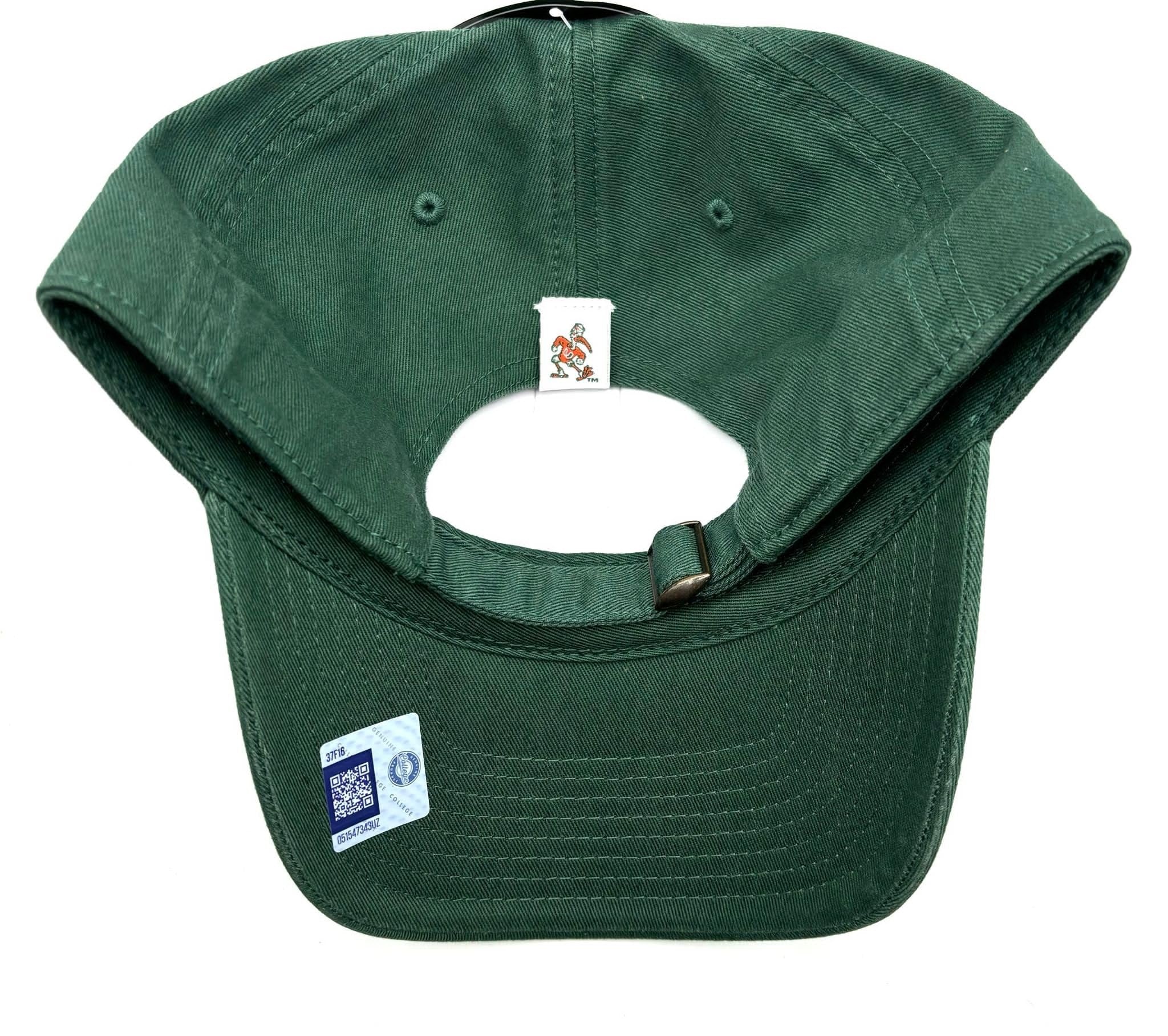 Officially Licensed University Miami Hurricanes Hat Classic Relaxed Fit Team Logo Adjustable Embroidered Cap