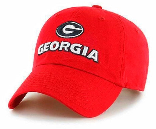 Officially Licensed University Georgia Hat Classic MVP Solid Adjustable Bulldogs Team Logo Embroidered Cap (Cotton, Red)