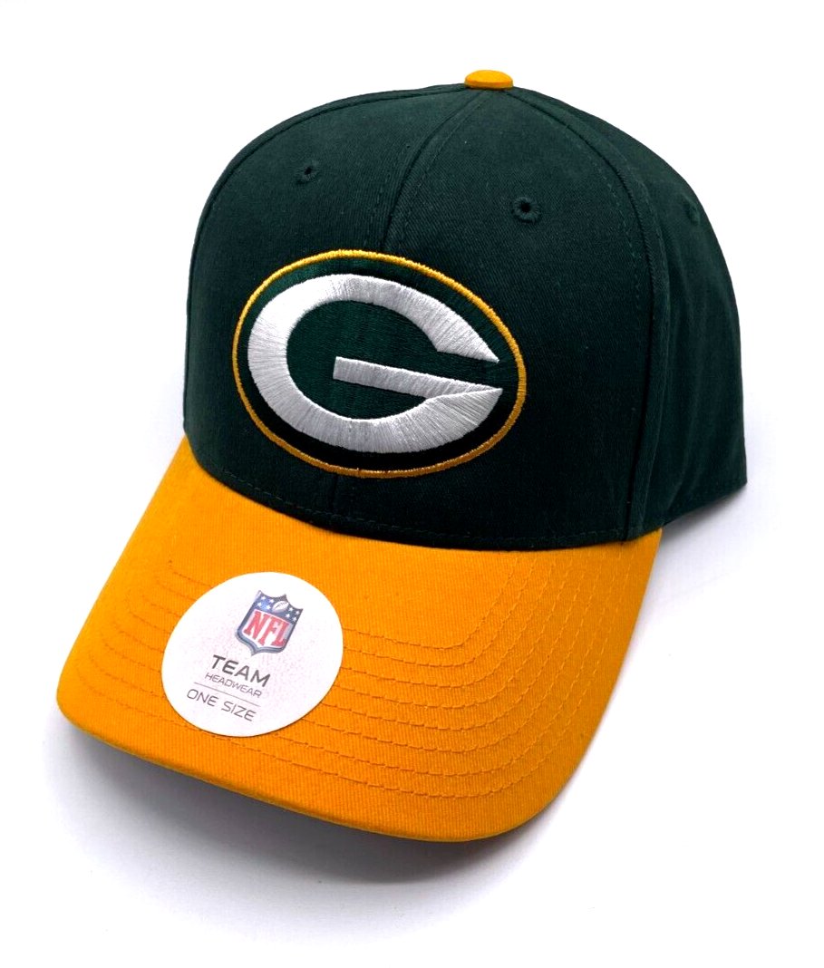 Green Bay Packers Hat Two Tone MVP Structured Style NFL Football Team Logo Cap New