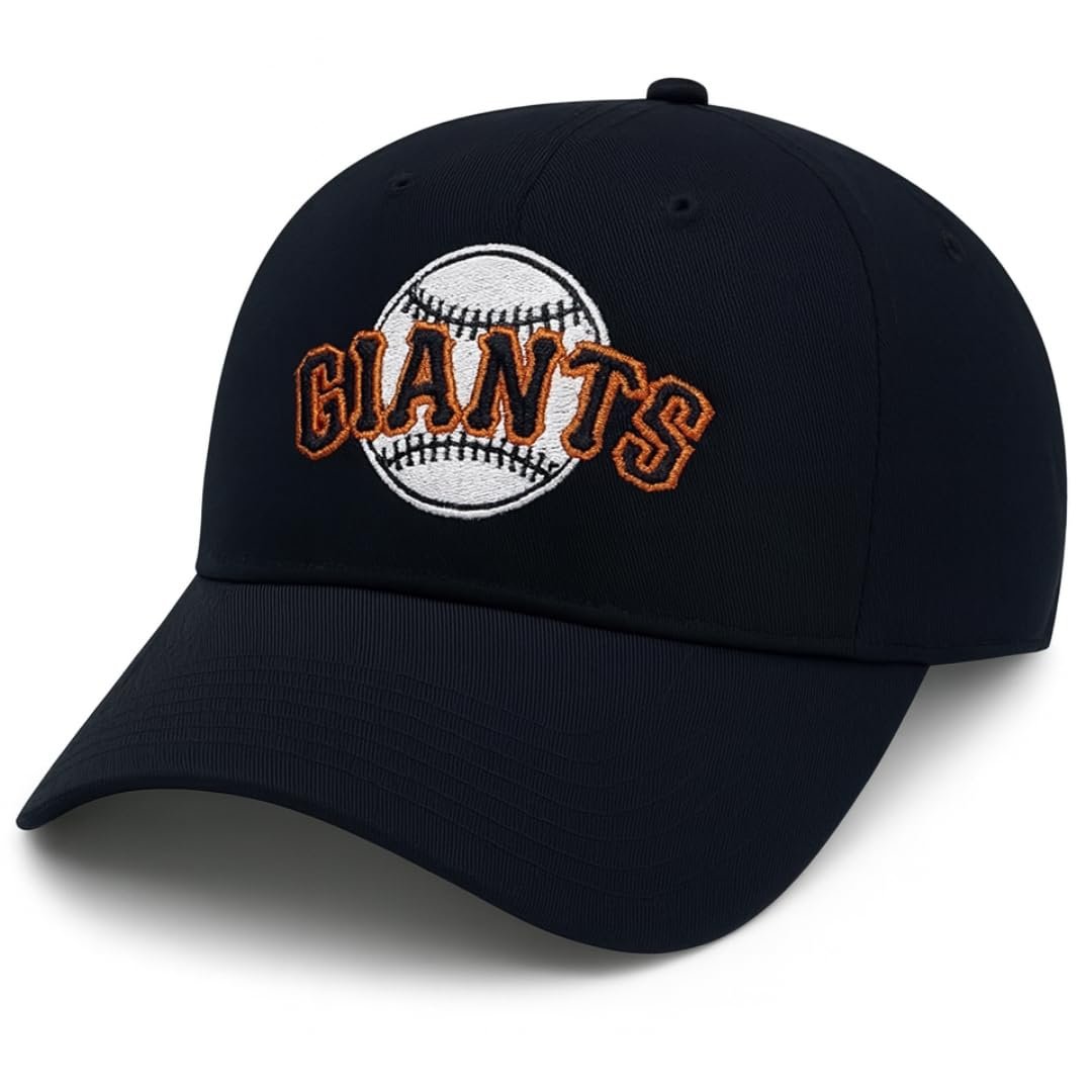 Officially Licensed San Francisco Giants Baseball Classic Edition Legacy MVP Hat Classic SF Primary Home Team Embroidered Logo Black/Orange Adjustable Structured Sports Ball Cap