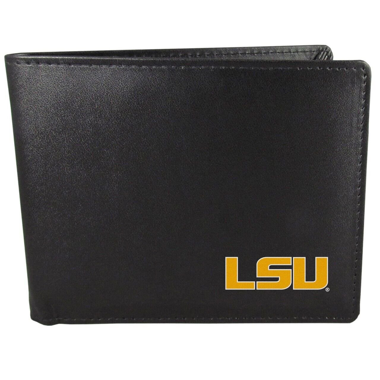 LOUISIANA STATE UNIVERSITY GENUINE LEATHER BIFOLD WALLET NCAA FOOTBALL LOGO NEW