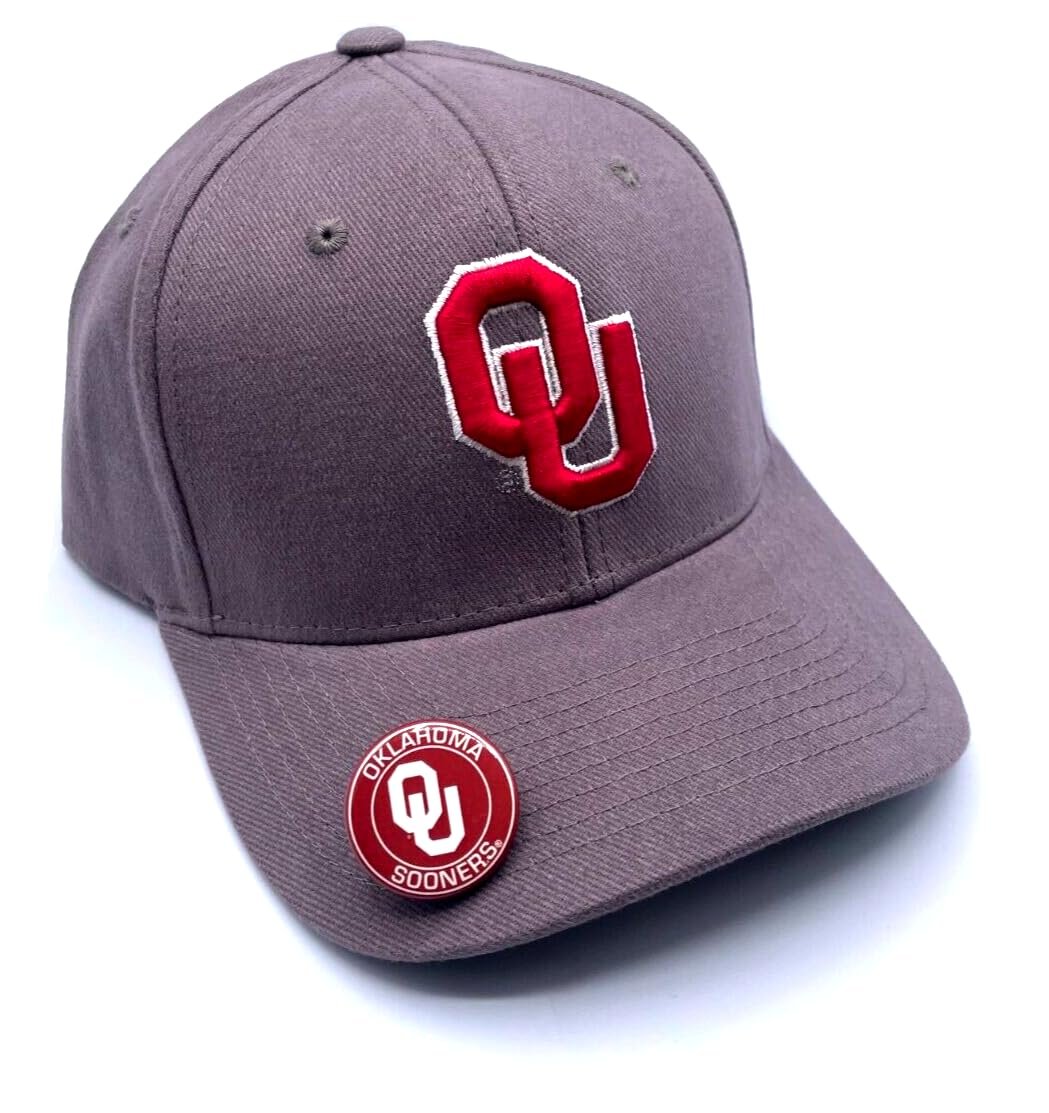 Oklahoma University MVP Hat Classic Edition Adjustable Team Logo Cap (Gray)