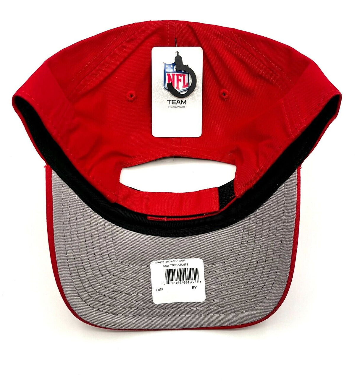 New York Giants Hat Red MVP Adjustable Authentic NFL Football Team Logo NY New Cap