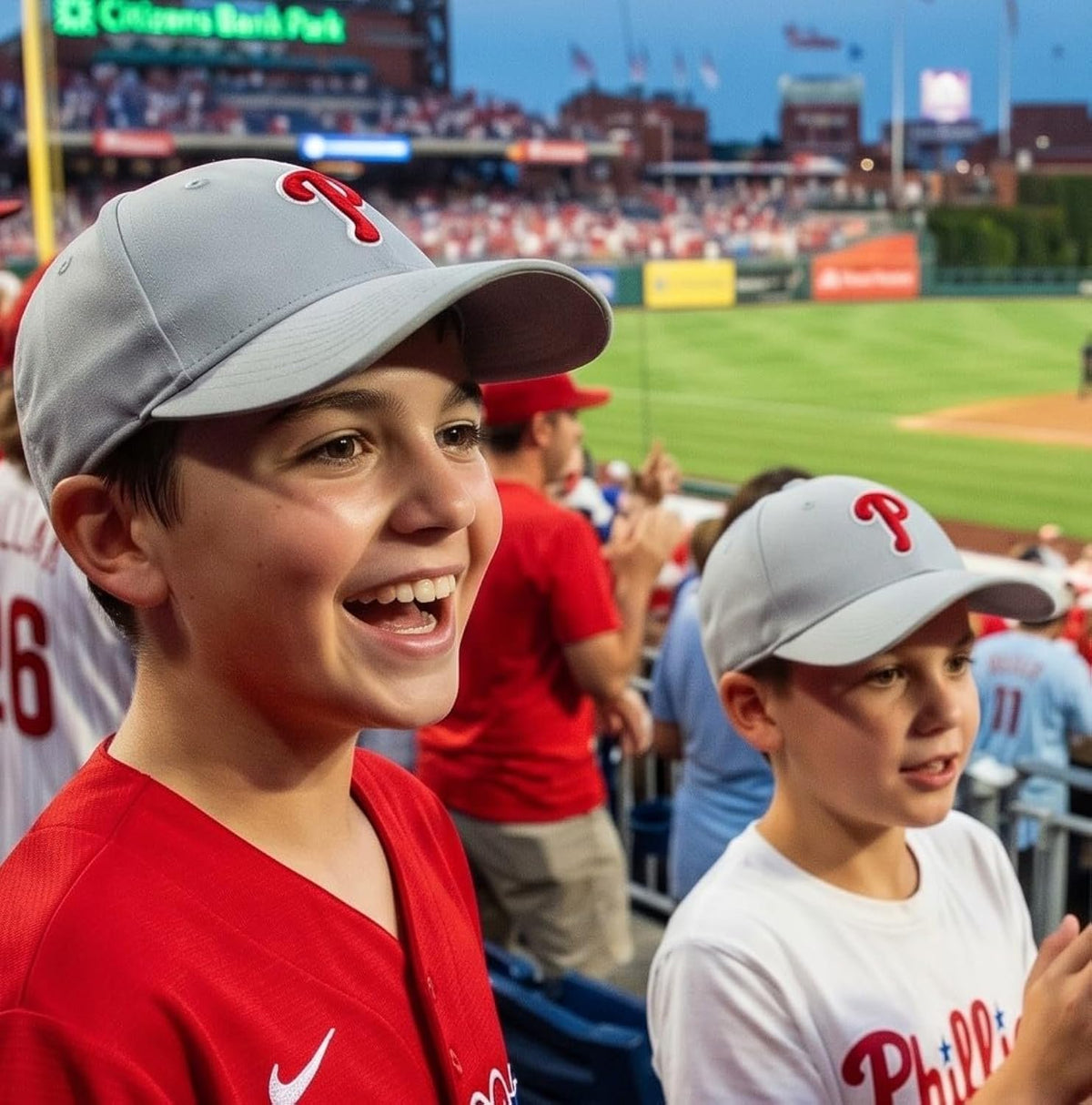 Philadelphia Phillies Gray MVP Youth Hat Embroidered Cap for Boys and Girls
