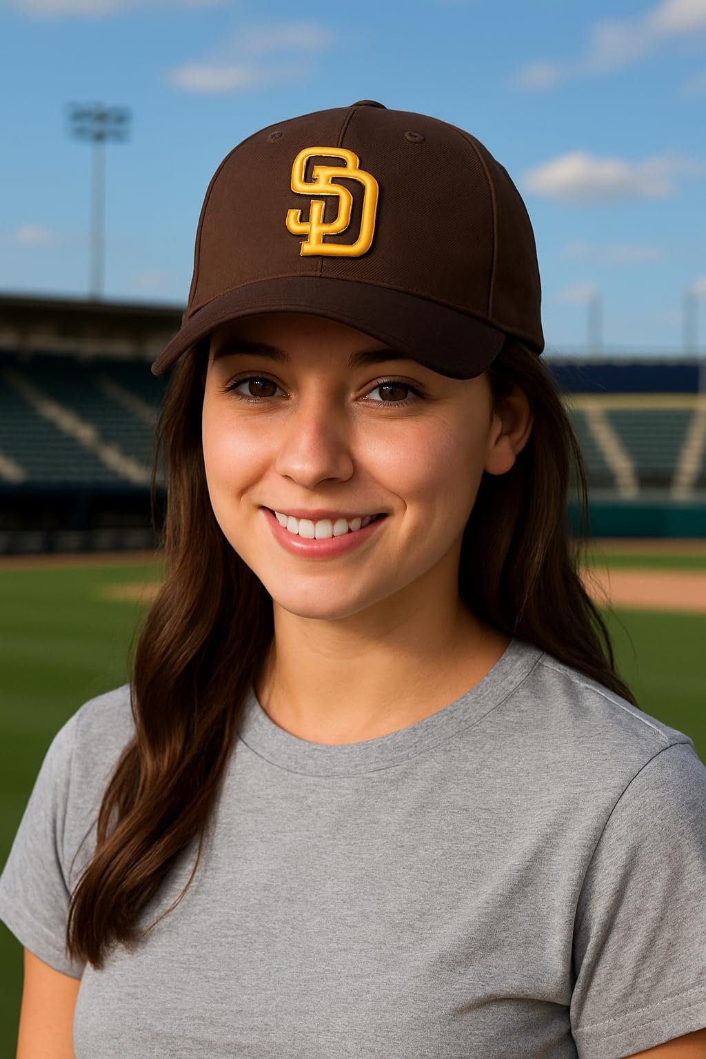 Officially Licensed San Diego Baseball MVP Hat Classic Team Logo Adjustable Embroidered Brown Cap