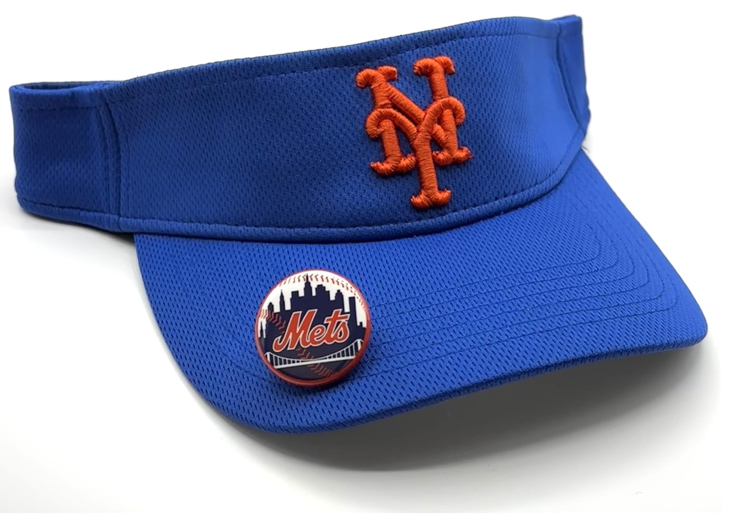 Officially Licensed NY Mets Visor Classic Orange NY Embroidery Adjustable Sports Cap