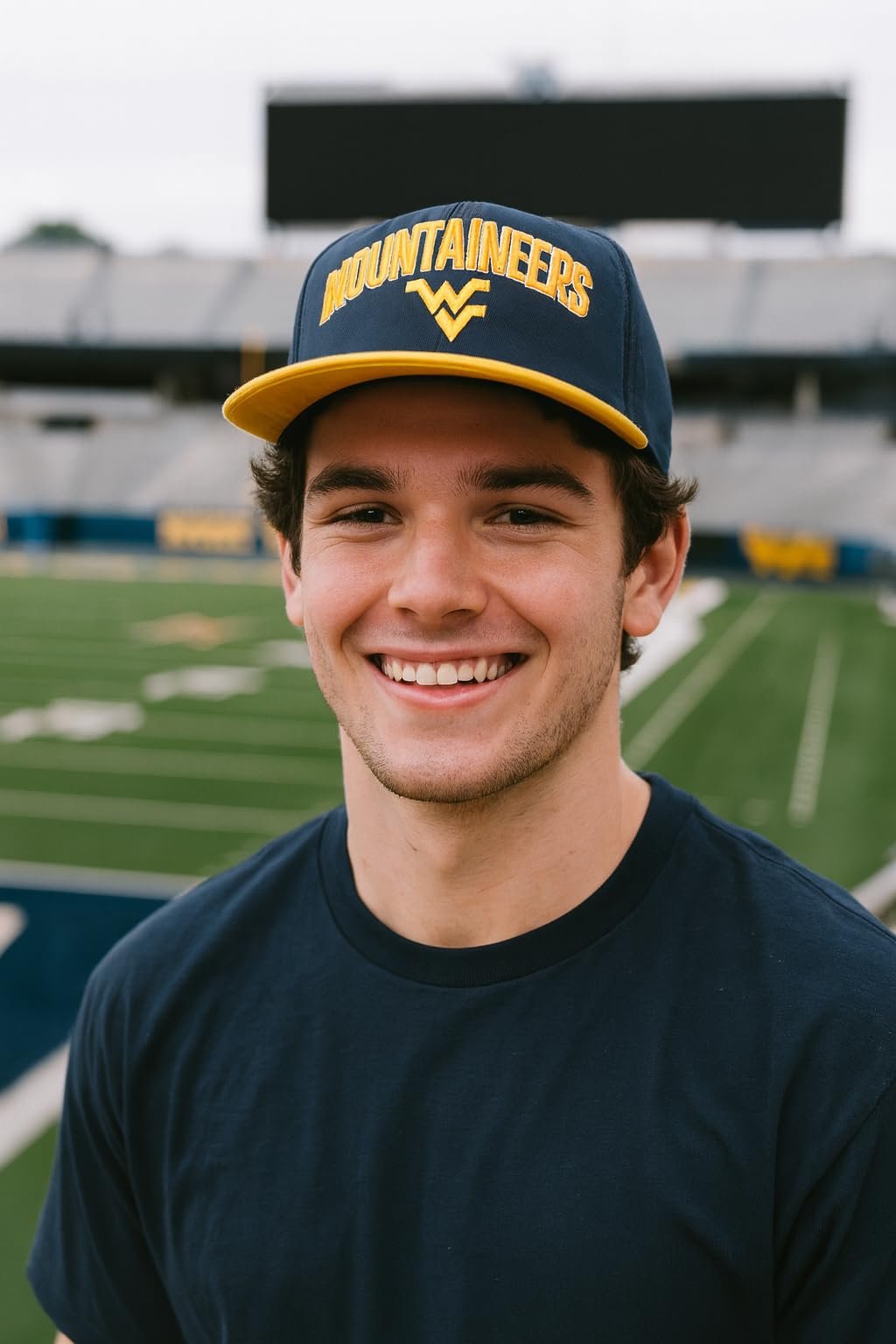 Officially Licensed West Virginia Hat Classic Two-Tone MVP Adjustable University Embroidered Team Logo Structured Cap Multicolor