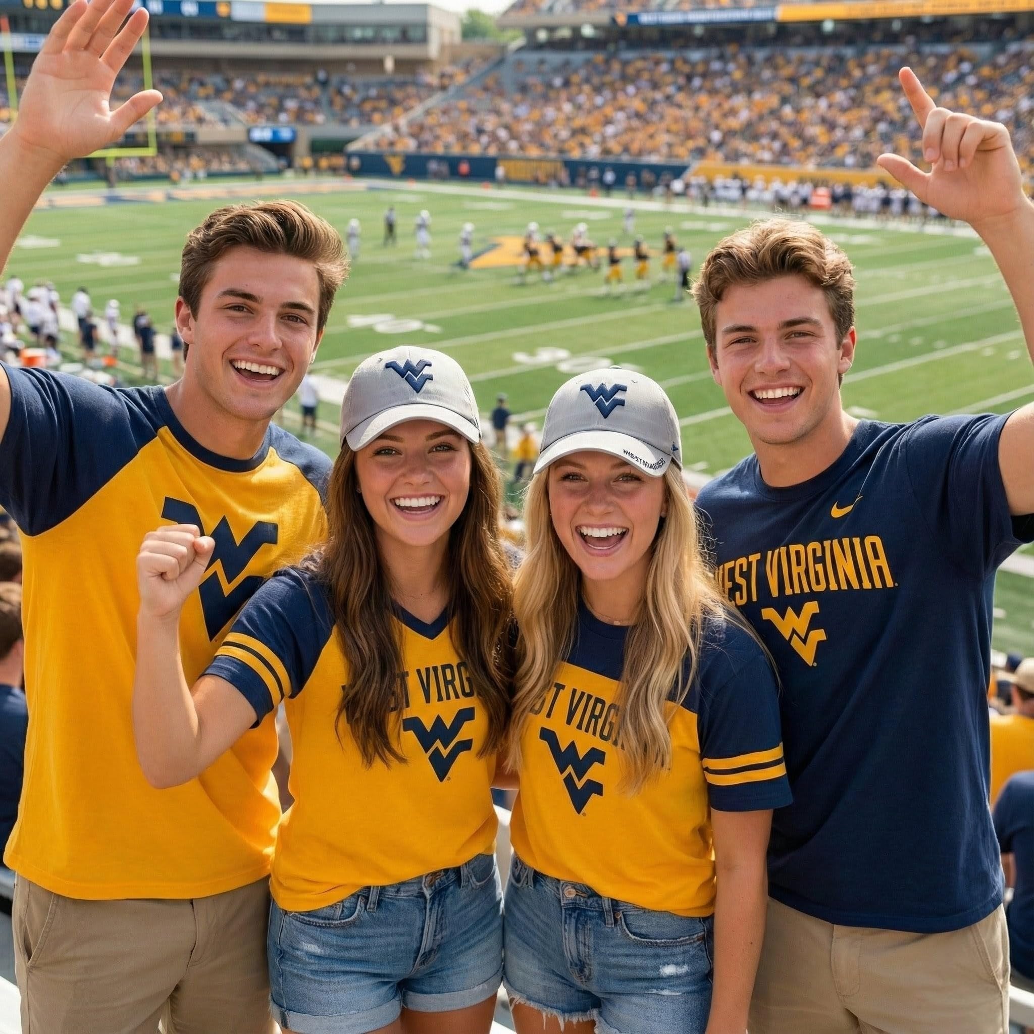 Officially Licensed West Virginia Mountaineers Hat Classic Edition Gray Relaxed Fit Adjustable University Primary Team Logo Baseball Sports Cap
