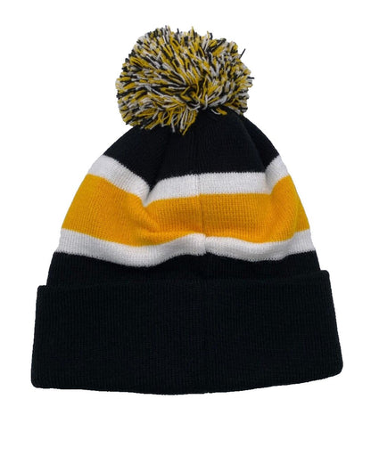 PITTSBURGH STEELERS POM POM BEANIE HAT MVP AUTHENTIC NFL FOOTBALL TEAM KNIT CAP