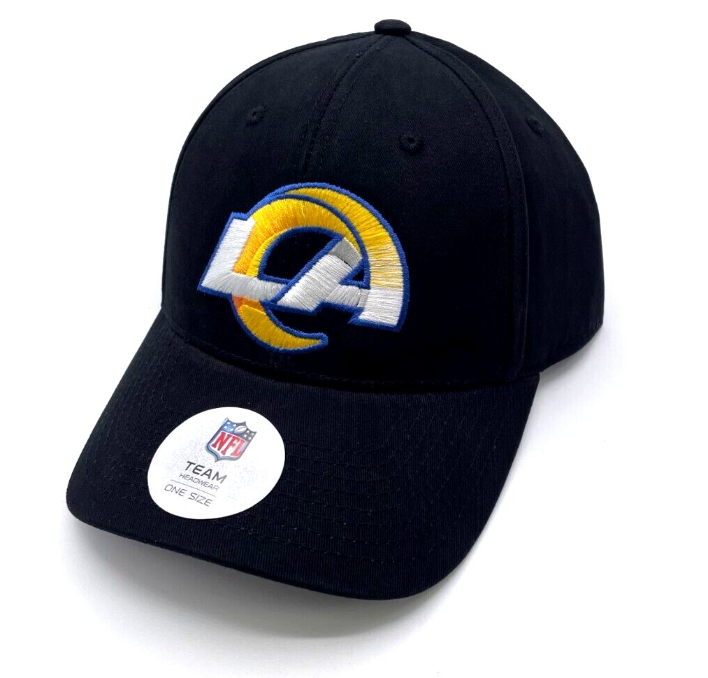 Los Angeles Rams Hat Black MVP LA Authentic NFL Football Team Logo Adjustable New Cap