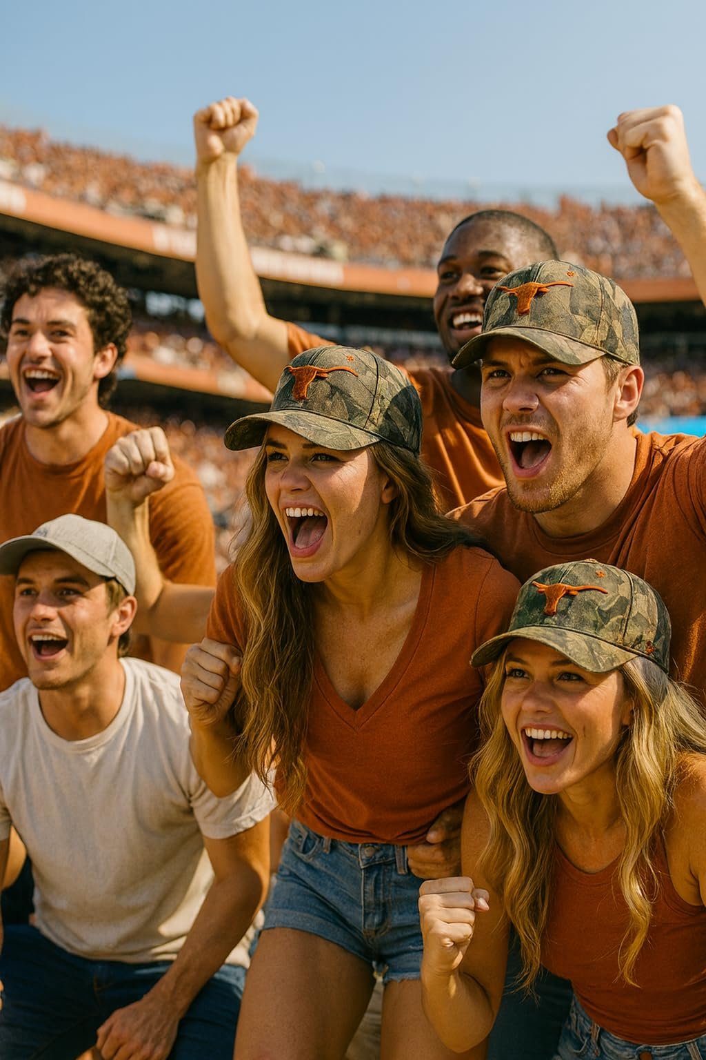 Officially Licensed Texas University Longhorns Camouflage Hat Classic Adjustable Team Logo Embroidered Cap (Camouflage)