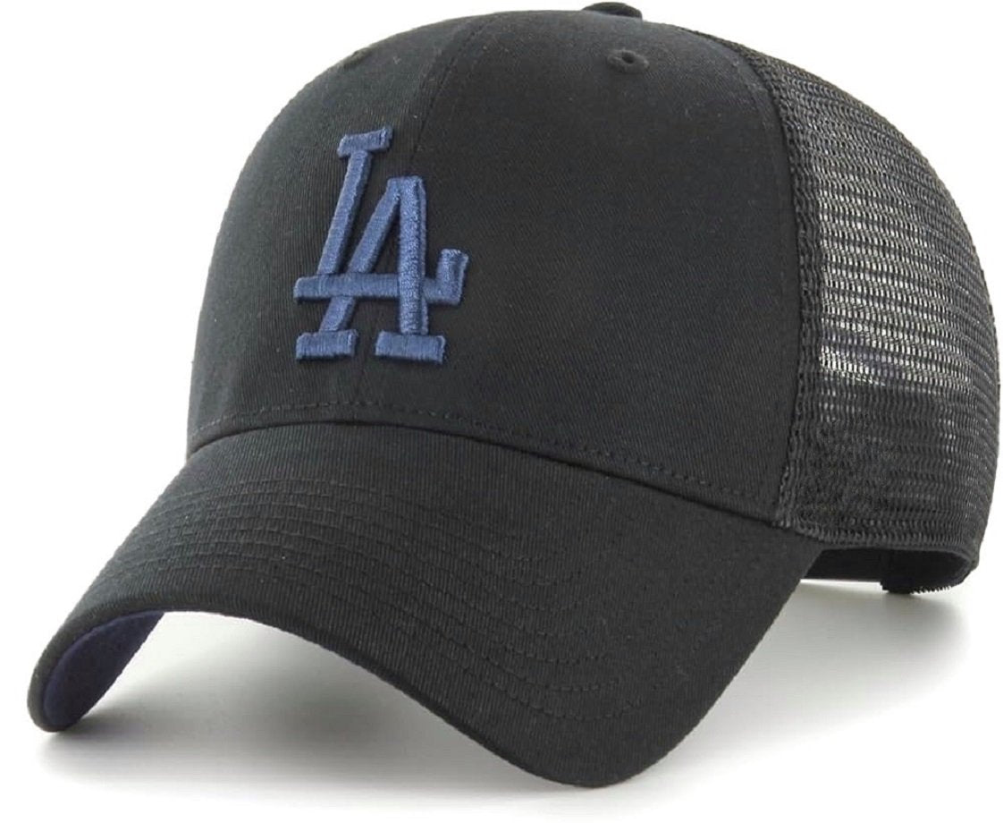 Officially Licensed Los Angeles Baseball Mesh Trucker Hat Classic Team Logo Adjustable Structured Black Cap
