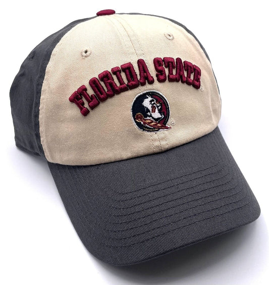 Florida State Seminoles Hat Two Tone Relaxed Fit NCAA College Football Team Logo University Slouch Dad Cap New