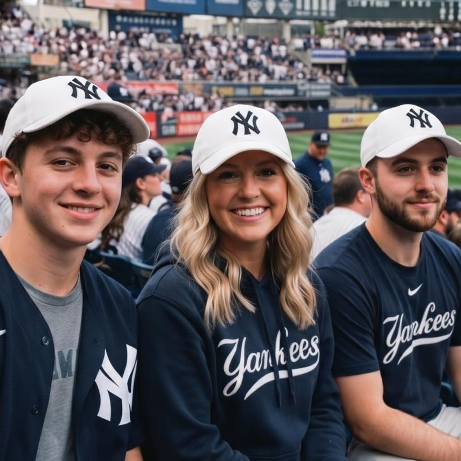 New York Yankees White MVP Hat with Iconic Blue NY Logo Embroidery Adjustable Sports Cap