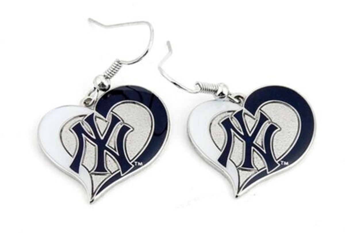 New York Yankees Dangle Earrings NY Jewelry MLB Baseball Team Logo Sports Women's New