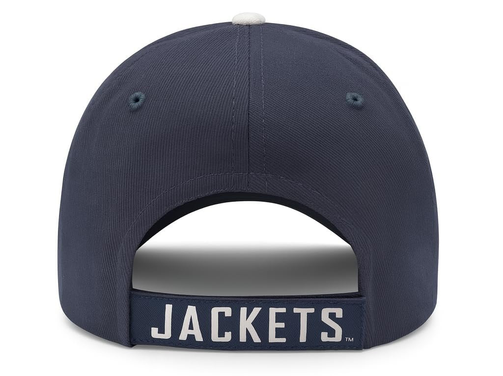 Officially Licensed Georgia Yellow Jackets Navy Blue/White MVP Hat Classic Edition Primary Team Logo Adjustable Embroidered Baseball Sports Ball Cap