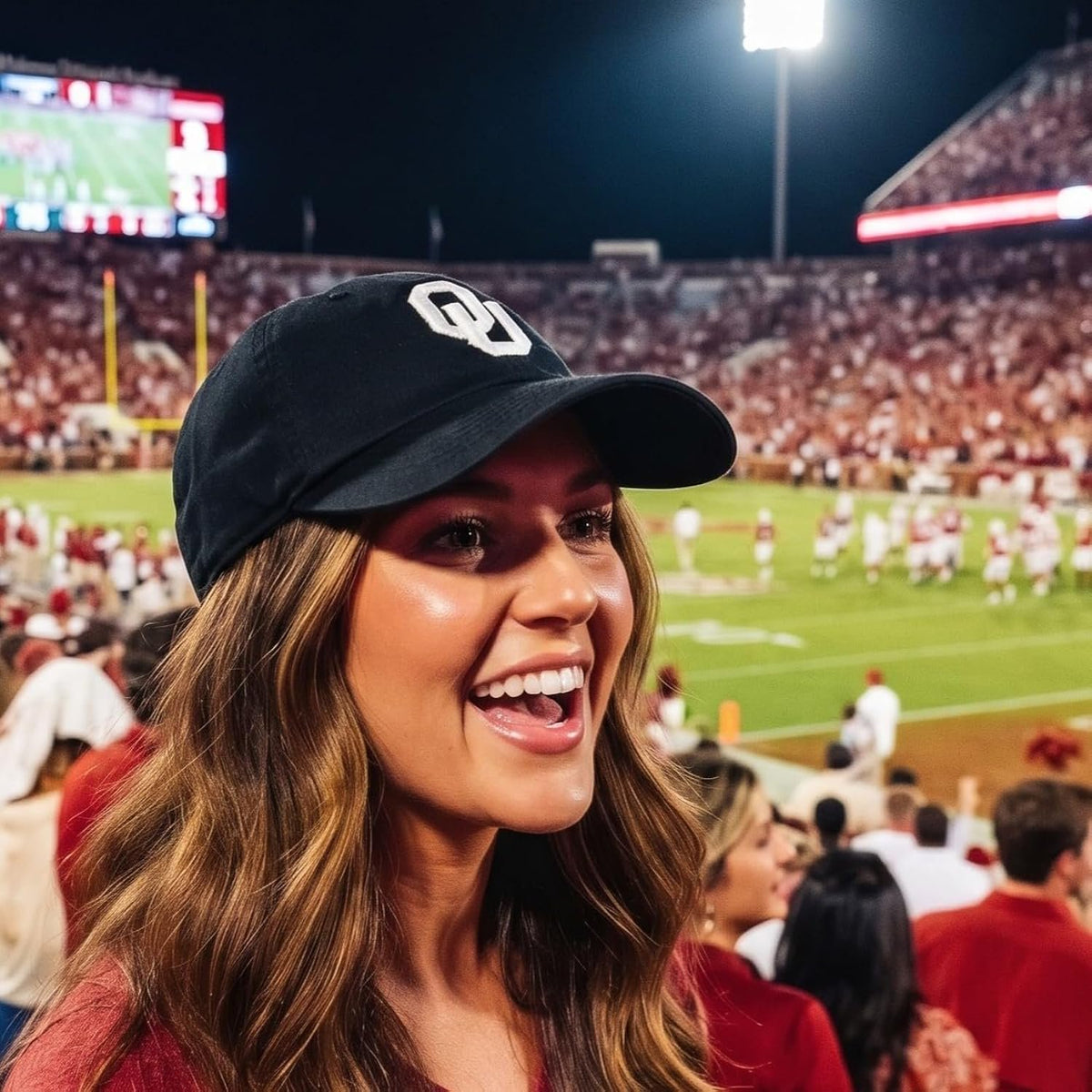 Oklahoma Sooners Relaxed Fit Black Hat Striking White 'OU' Logo Unisex Cap