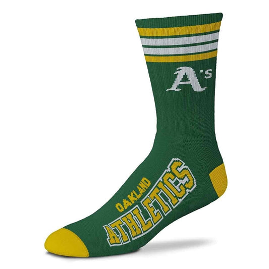 OAKLAND ATHLETICS LOGO ADULT LARGE CREW SOCKS AUTHENTIC MLB BASEBALL TEAM NEW