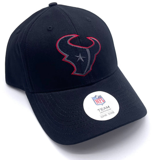 HOUSTON TEXANS BLACK MVP HAT NFL FOOTBALL AUTHENTIC CLASSIC TEAM LOGO CAP NEW