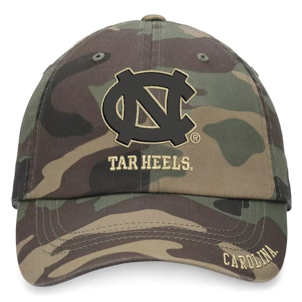 Officially Licensed UNC Hat Classic Tar Heels Camouflage Adjustable University North Carolina Relaxed Fit Cap