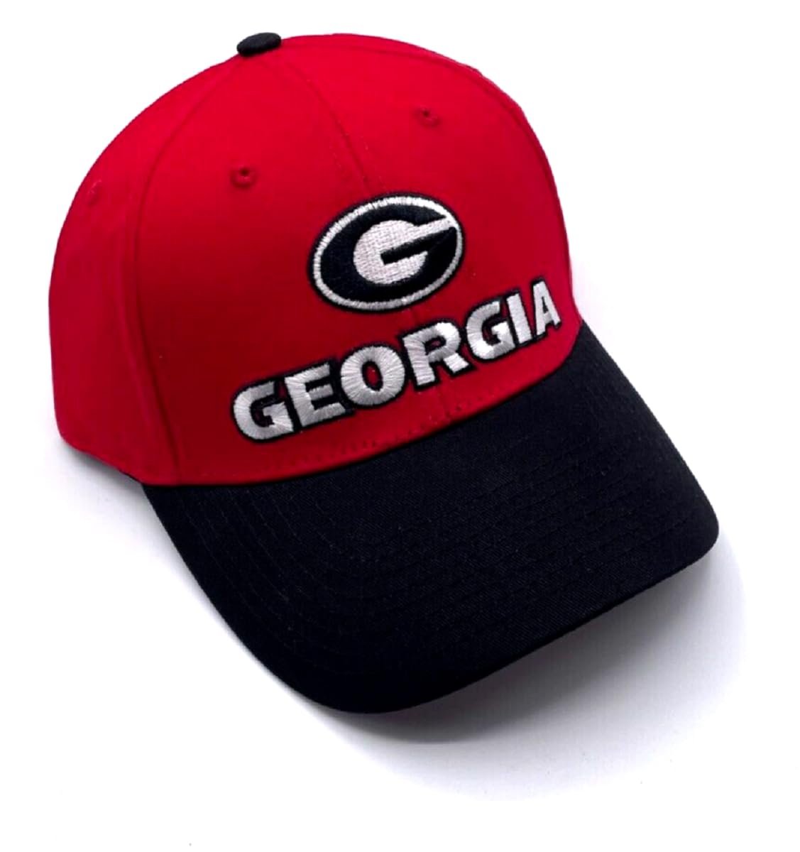 University Georgia Two-Tone MVP Hat Classic Bulldogs Team Logo Embroidered Adjustable Structured Cap