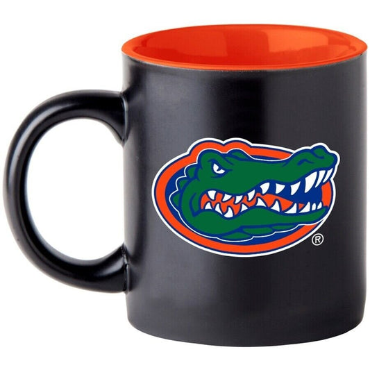 FLORIDA GATORS CERAMIC MUG MVP AUTHENTIC NCAA FOOTBALL TEAM LOGO MATTE BLACK NEW