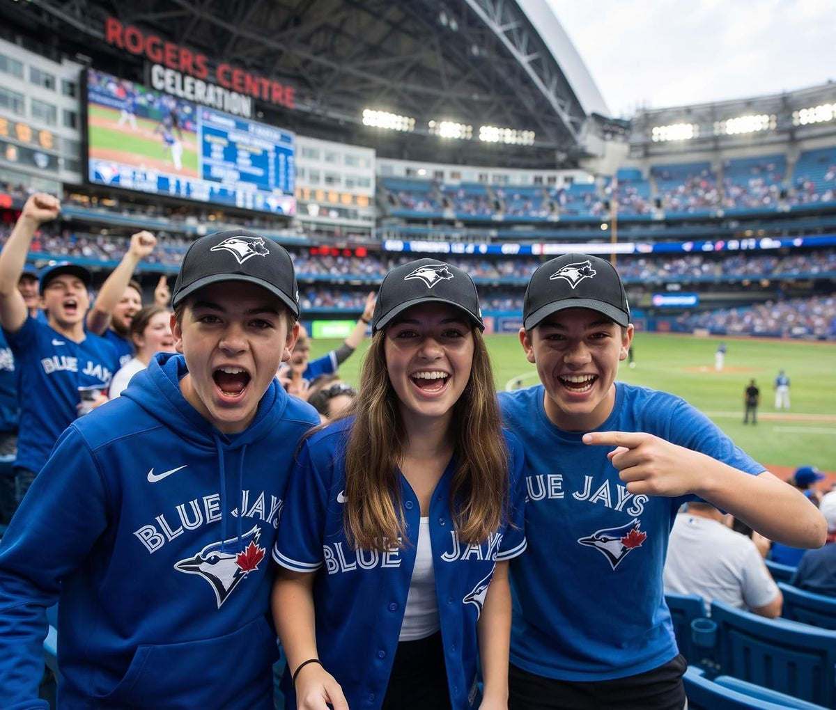 Toronto Blue Jays Black MVP Hat, Officially Licensed Youth Cap for Boys and Girls