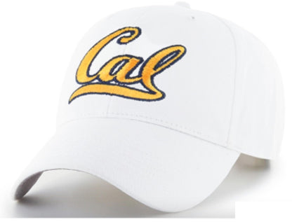 Officially Licensed Cal Berkeley White MVP Hat Adjustable Classic University Team Logo Embroidered Cap