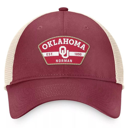 Officially Licensed Oklahoma University Hat Classic Relaxed Fit Mesh Trucker Adjustable Snapback Cap Multicolor