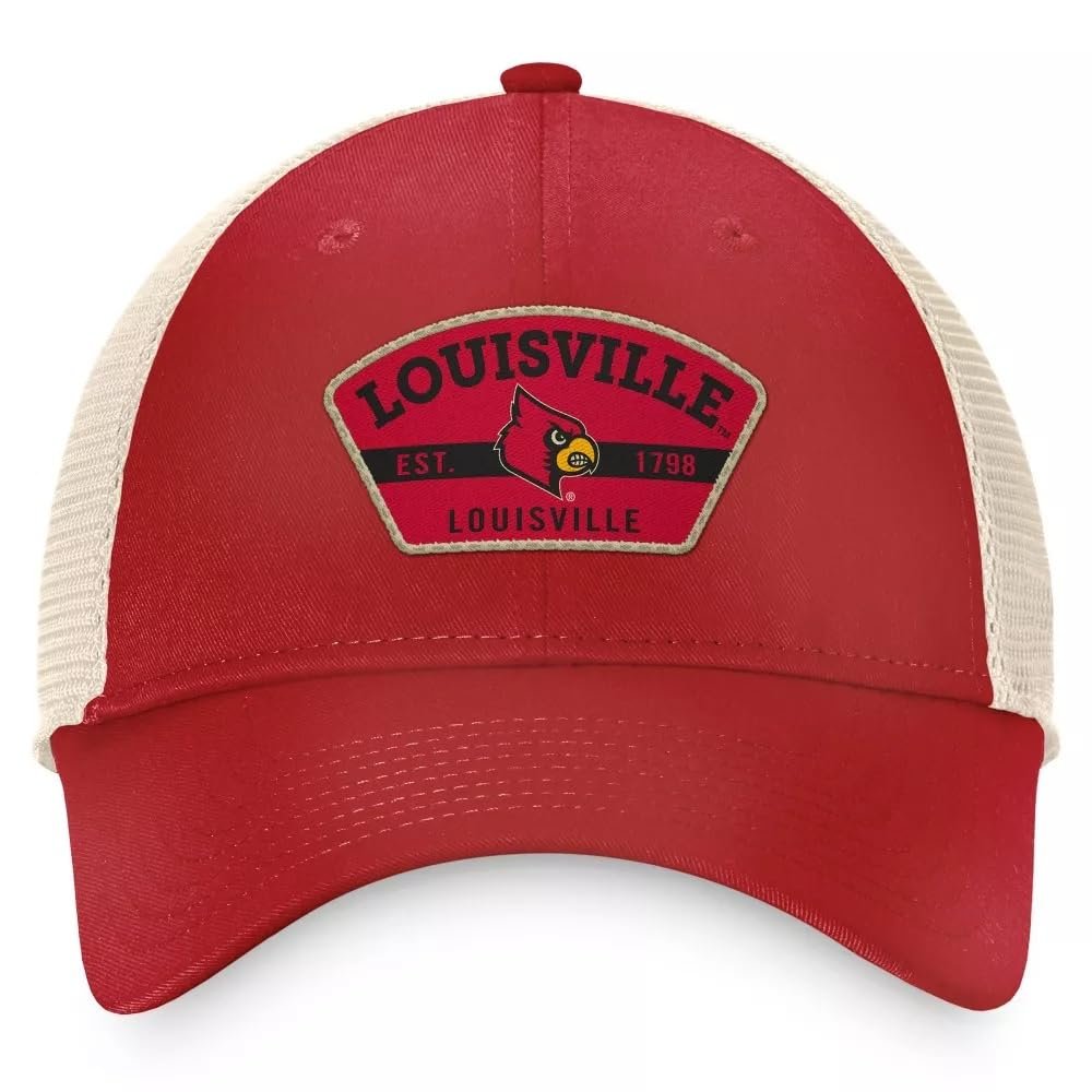 University Louisville Hat Classic Adjustable Cardinals Mesh Trucker Cap
