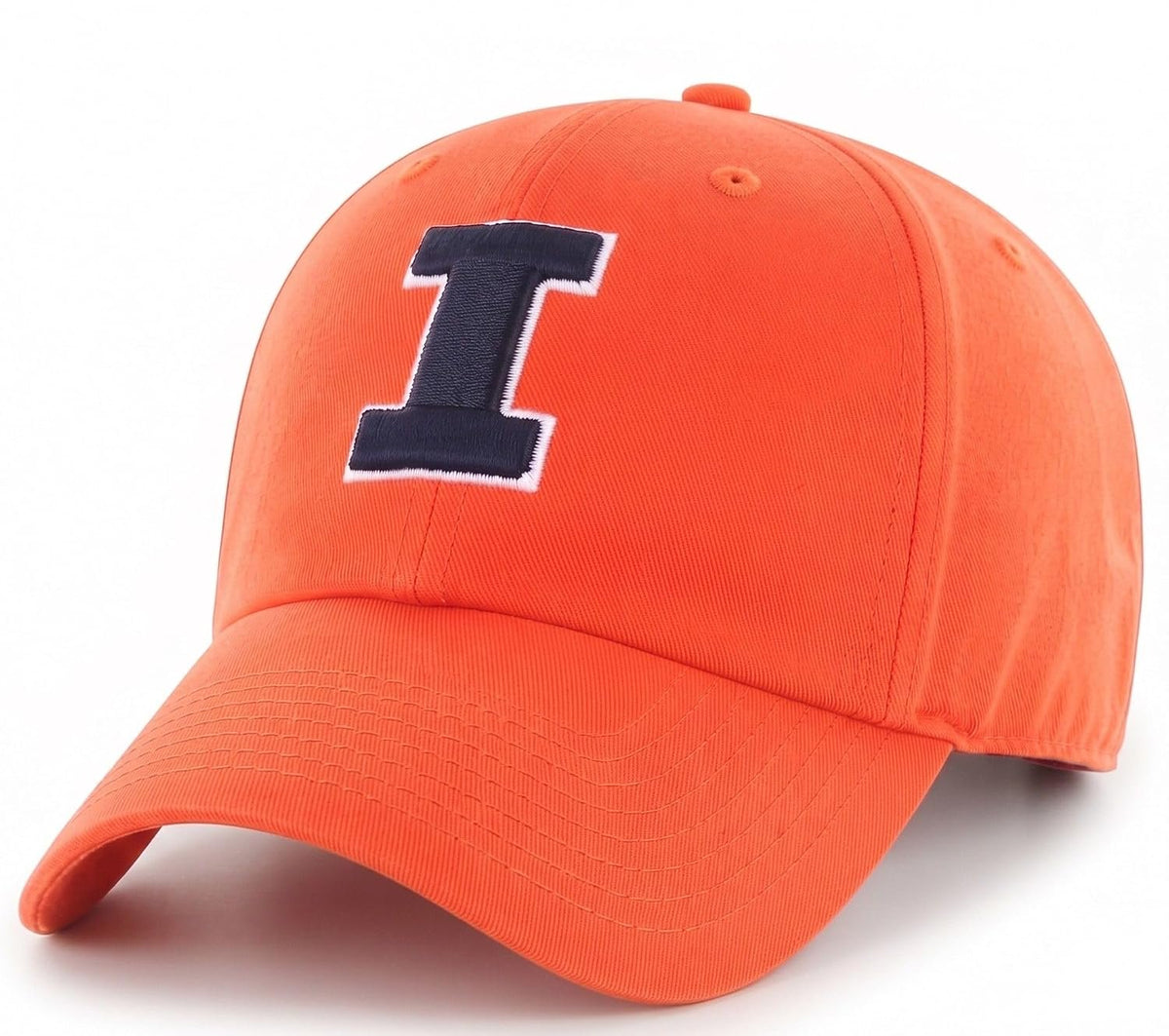 Illinois University Orange MVP Hat with Classic Navy 'I' Logo on Front