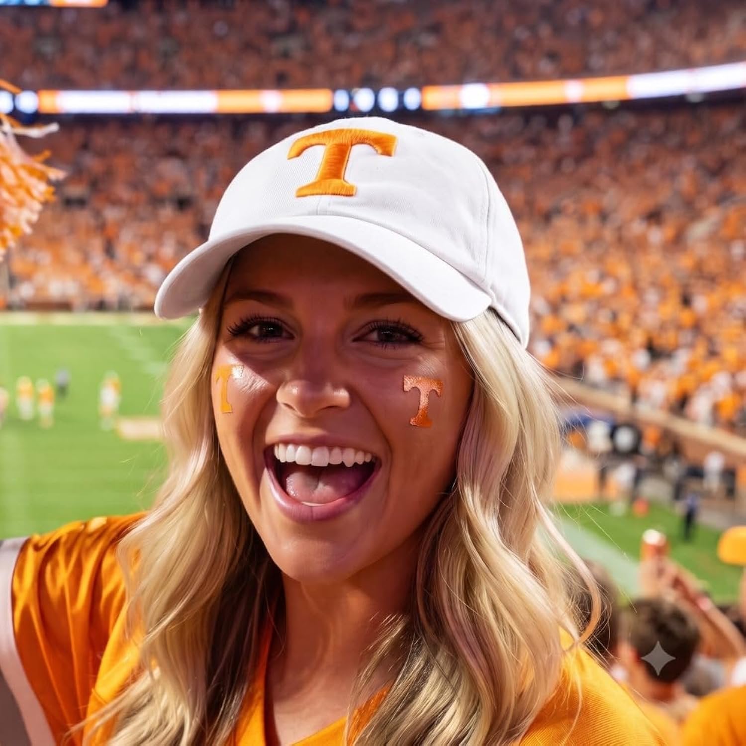 Officially Licensed University of Tennessee Vols White MVP Hat Classic Orange T Logo Embroidery Adjustable Structured Sports Cap