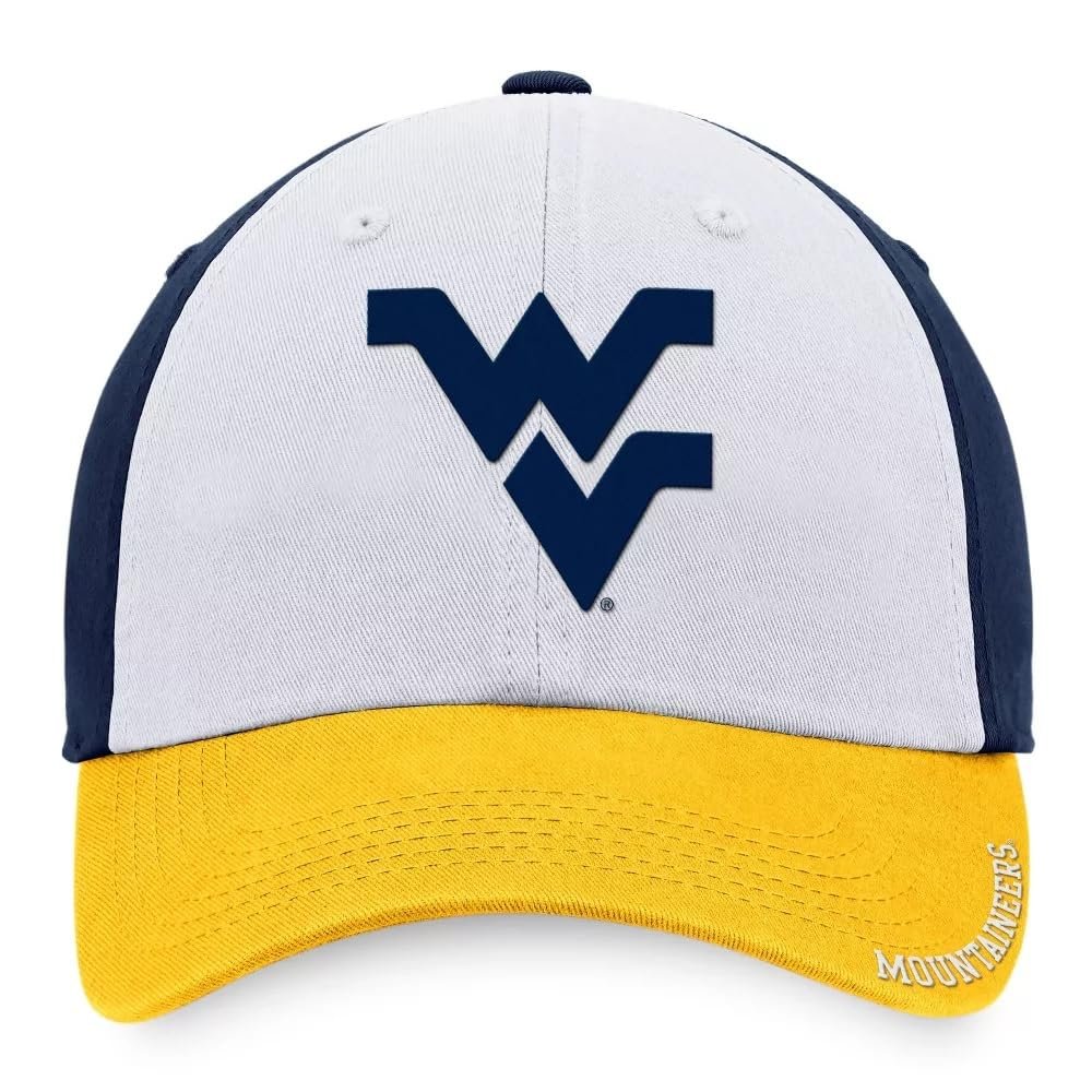 Officially Licensed West Virginia Hat Classic Relaxed Fit Adjustable University Team Logo Slouch Cap Multicolor