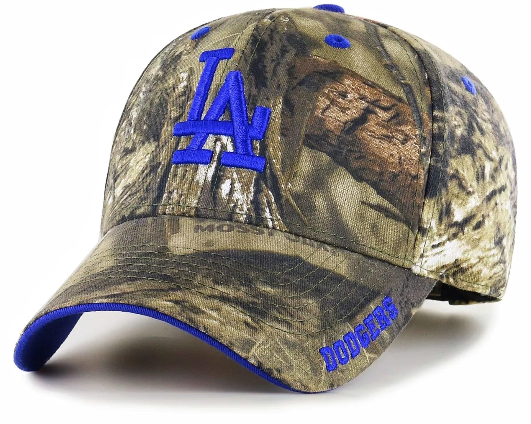 Officially Licensed Los Angeles Baseball Camouflage Hat Classic LA Blue Team Logo Adjustable MVP Structured Embroidered Cap