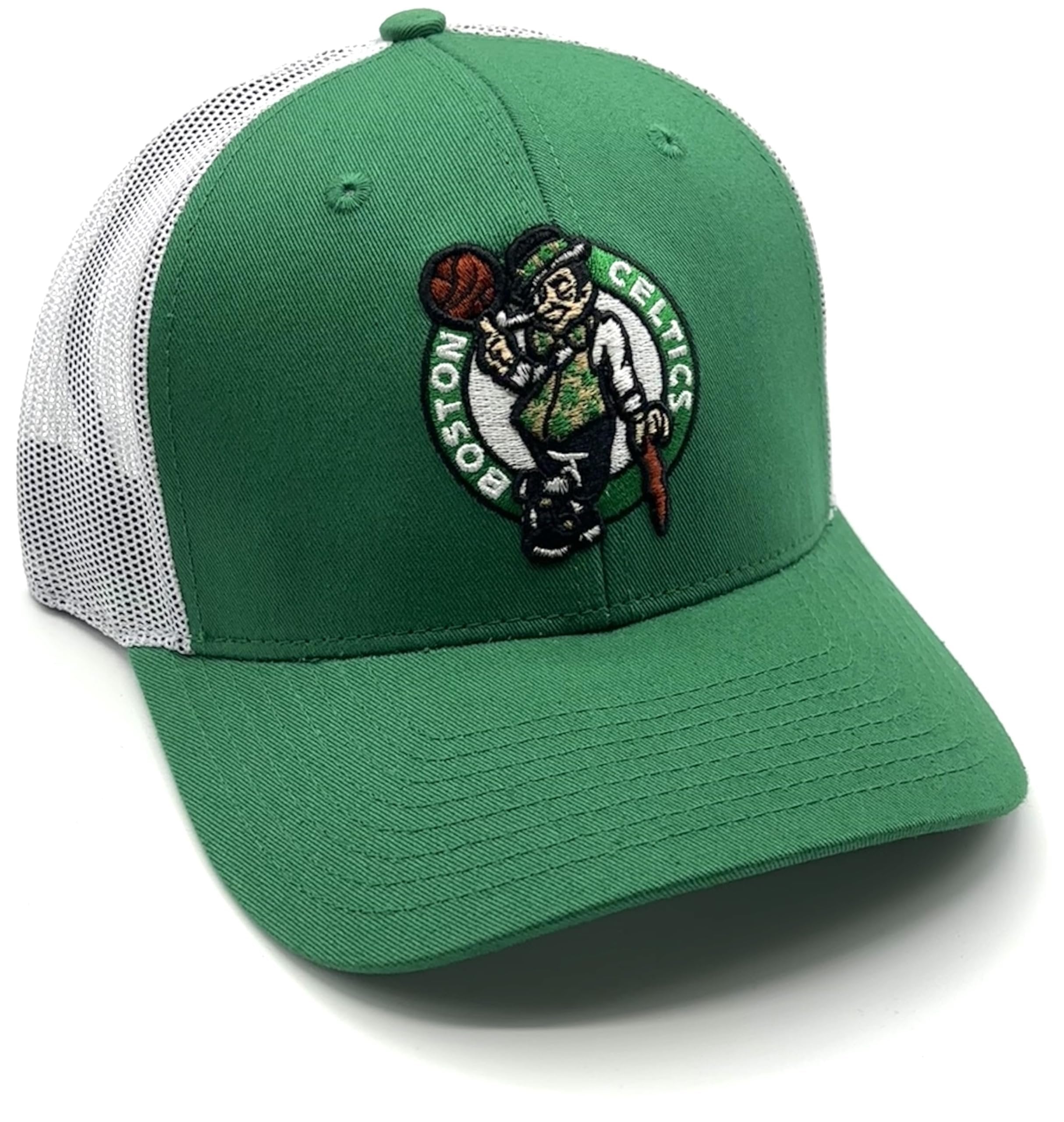 Officially Licensed Boston Basketball Mesh Trucker Hat Adjustable Classic MVP Embroidered Team Logo Structured Cap