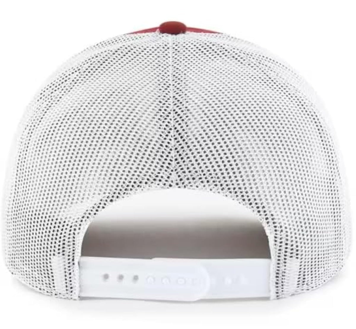 Indiana University Red White Mesh Trucker Hat Iconic IU Logo in Front