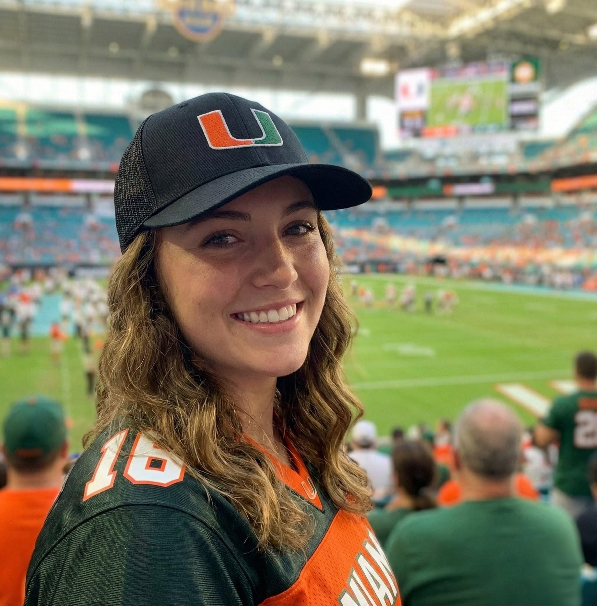 University of Miami Hurricanes Hat Classic Solid Adjustable Hurricanes Mesh Trucker Logo Cap