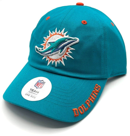 MIAMI DOLPHINS HAT RELAXED FIT NFL FOOTBALL AUTHENTIC TEAM SLOUCH DAD CAP NEW