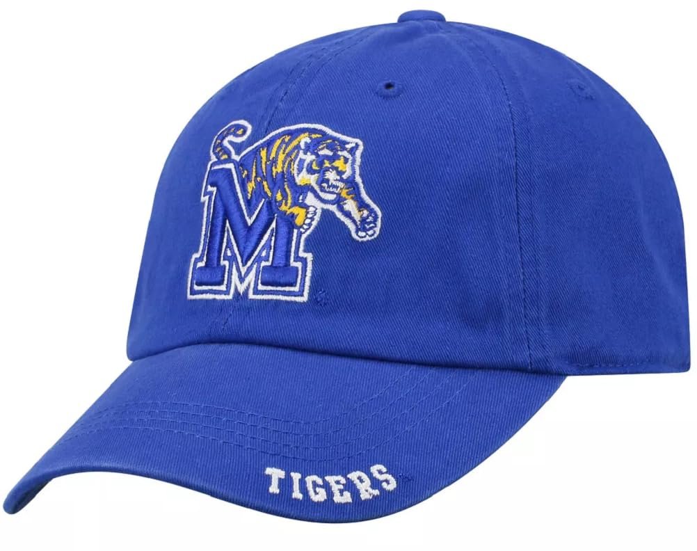 Officially Licensed University Memphis Classic Edition Hat Adjustable Relaxed Fit Team Logo Embroidered Blue Cap