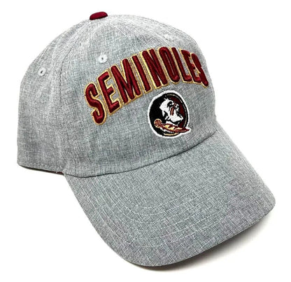 Florida State Seminoles Hat Gray Relaxed Fit NCAA College Football Team University Logo Slouch Dad Cap New