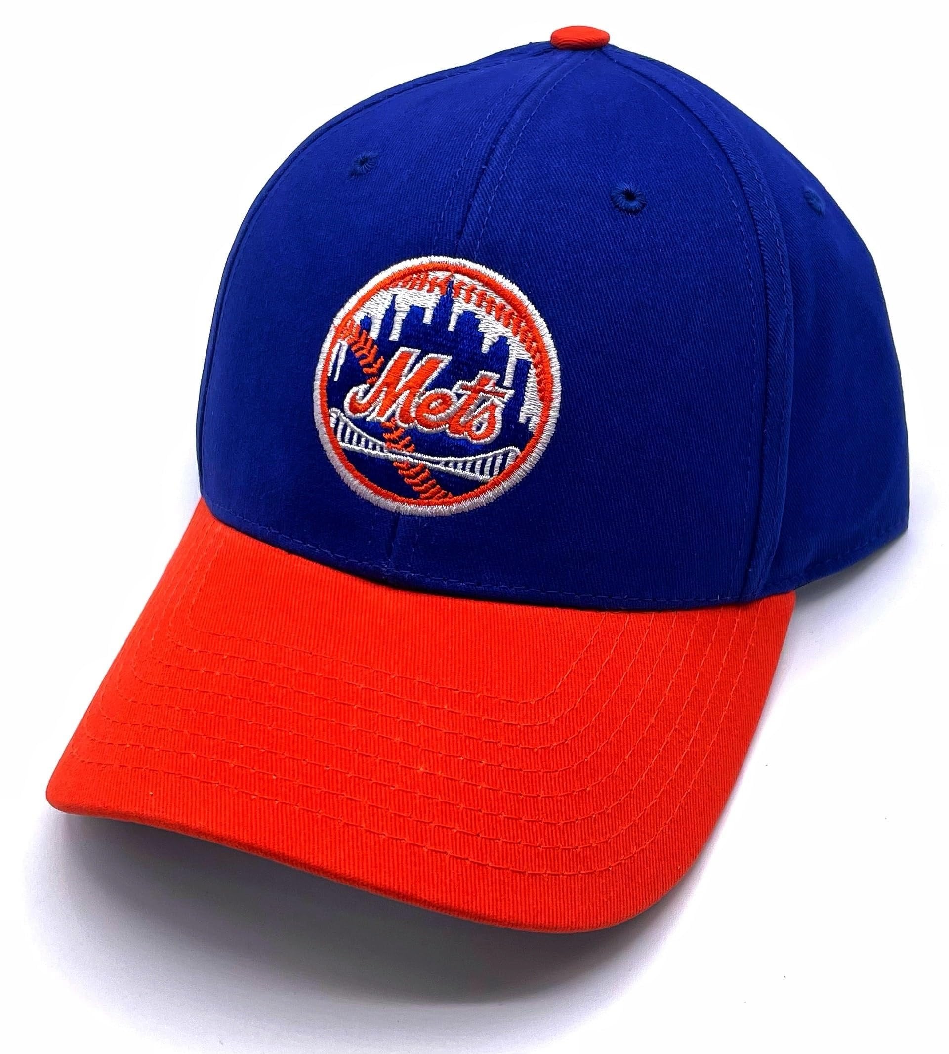 Officially Licensed NY Mets Two-Tone MVP Hat Adjustable Embroidered Logo Sports Baseball Cap