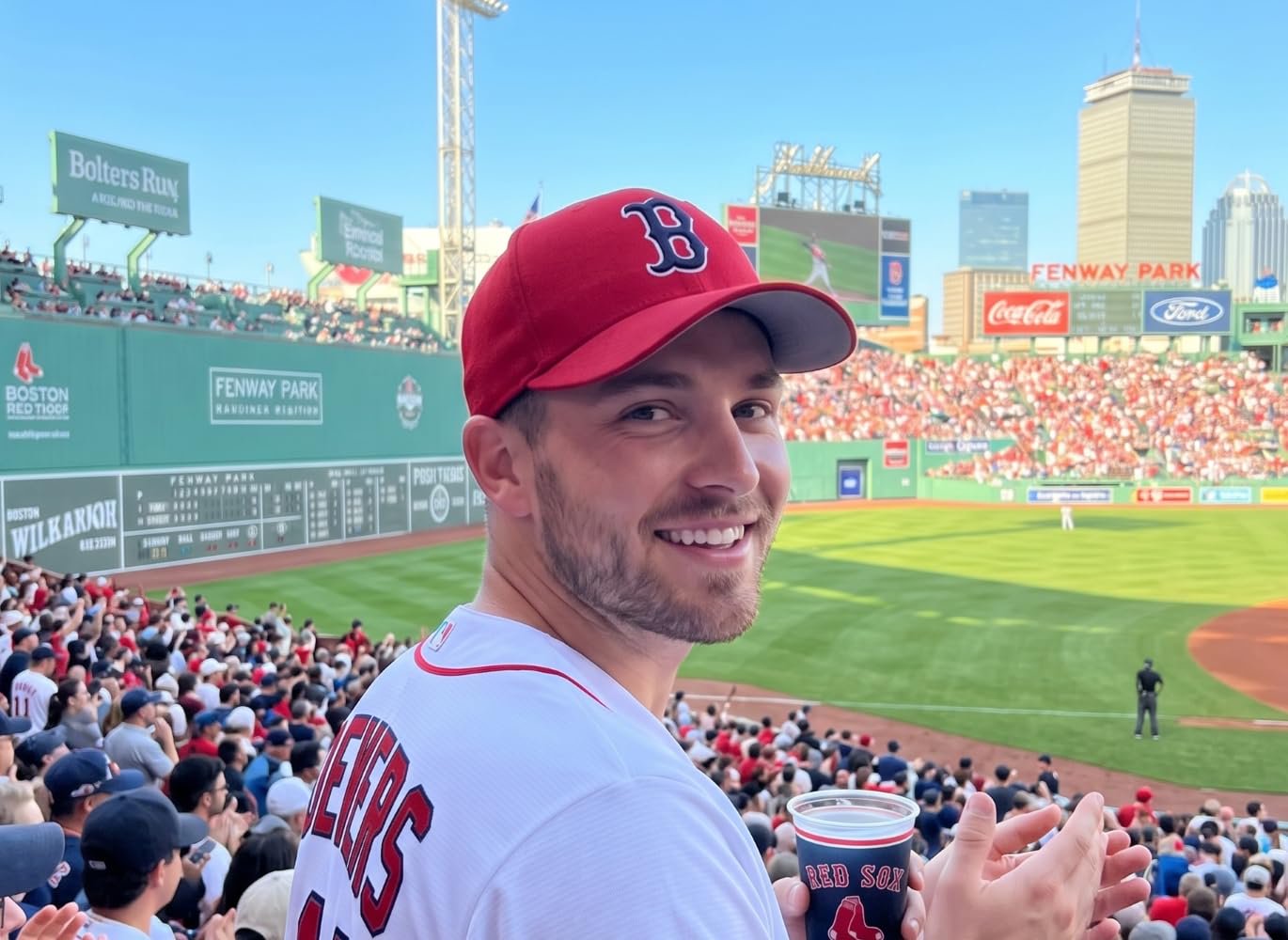 Officially Licensed Boston Red Sox Classic Red MVP Hat Embroidered Navy/White B Logo Adjustable Cap