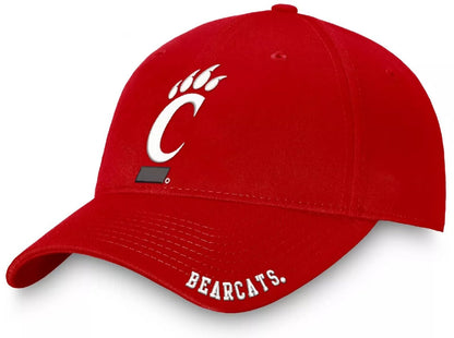 University Cincinnati Classic Relaxed Fit Hat Adjustable Embroidered Team Logo Cap (Red)